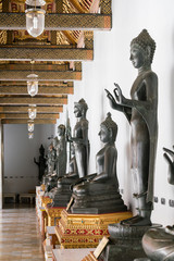 Row of Buddha Statue at Temple

