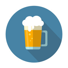 flat beer mug icon