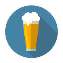 flat beer glass