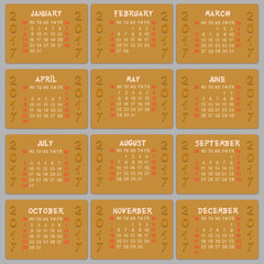 Vector calendar 2017