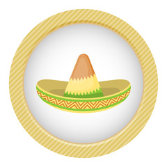 Mexican hat colorful flat icon