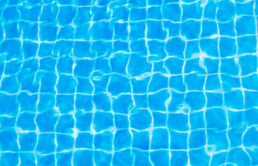 Blue wave  ripped water in swimming pool