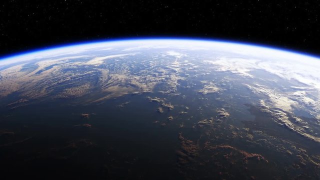 Amazing View Of Planet Earth From Space. Realistic 3d Animation. Ultra High Definition. 4K. 3840x2160. Seamless Looped.
