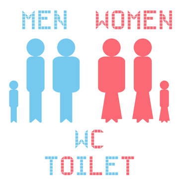 WC toilet men and women