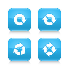 Blue arrow refresh, reload, rotation, repeat sign
