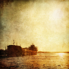Fototapeta na wymiar Winter Barge