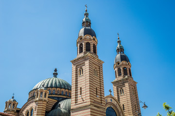 Fototapeta na wymiar Orthodox Holy Trinity Cathedral in Sibiu in Romania