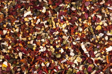 Mix of spice texture or background