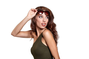 Fashion woman in autumn colors