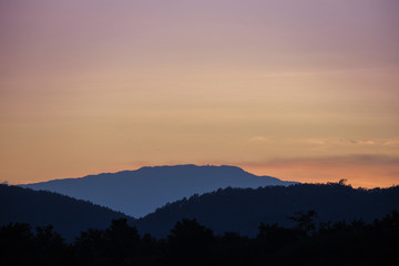 Beautiful sky color at sunset