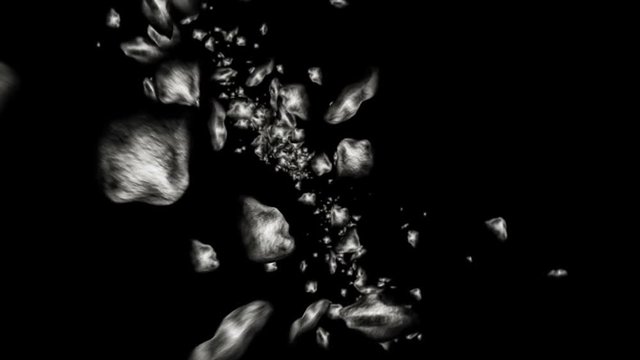 flying trough asteroid field
