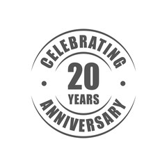 Fototapeta premium 20 years celebrating anniversary logo