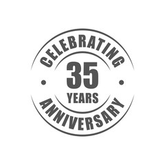 35 years celebrating anniversary logo