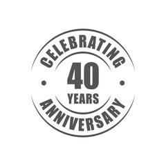 40 years celebrating anniversary logo