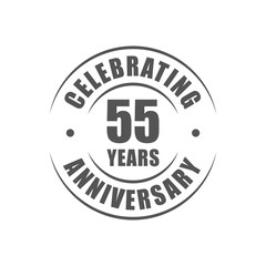 55 years celebrating anniversary logo