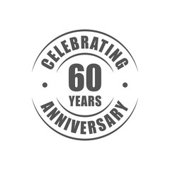60 years celebrating anniversary logo