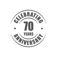 70 years celebrating anniversary logo