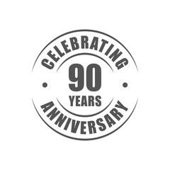90 years celebrating anniversary logo

