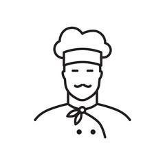 Professional chef line icon