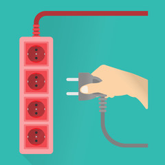 plug or unplug electricity