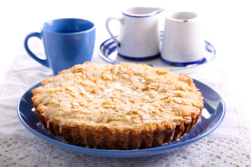 Apple pie with lemon glaze