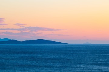 Fototapeta premium Sunset over Hvar island