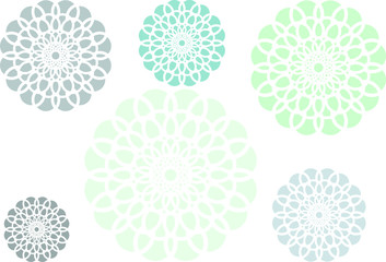 Flowers dahlias of green colors in several sizes 1