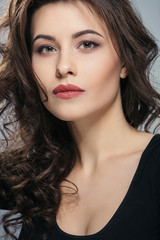 Fototapeta premium A portrait of beautiful brunette woman