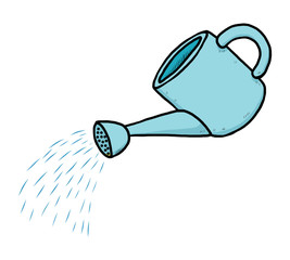 watering pot / cartoon vector and illustration, hand drawn style, isolated on white background.