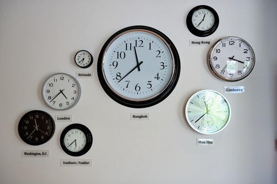 World time zone clocks