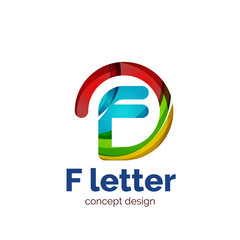 Vector letter concept logo template, abstract business icon