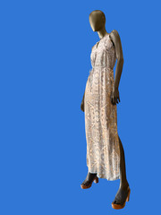 Summer dress on female mannequin.
