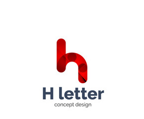 Abstract H geometric letter logo template