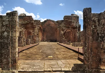 Papier Peint photo autocollant Rudnes  Ruins of the Jesuit Guarani reduction La Santisima Trinidad de