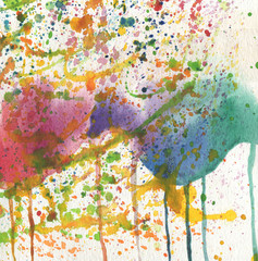 Abstract watercolor with blots