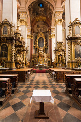 Fototapeta na wymiar PRAGUE, CZECH REPUBLIC, APRIL 19, 2016,Kostel svatého Jiljí, b
