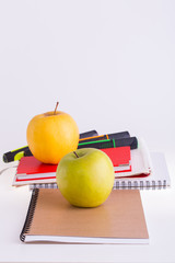 School supplies isolated on white background. Back to school.