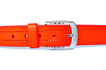 belt orange color on isolated white