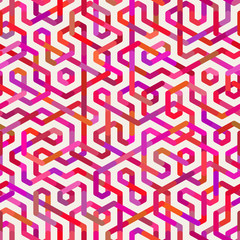 Vector Seamless Multicolor Irregular Lines Pattern