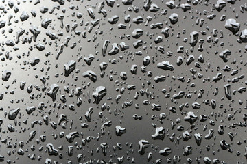 Abstract drops on grey