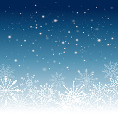 Fototapeta na wymiar Silver winter abstract background. Christmas with snowflakes. Vector.