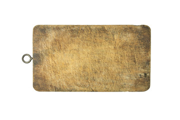 Old wood board isolated on white background