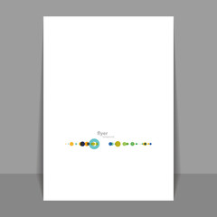 Flyer or Cover Design with Colorful Dots, Rings, Bubbles