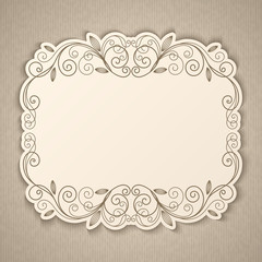 Vintage calligraphy frame