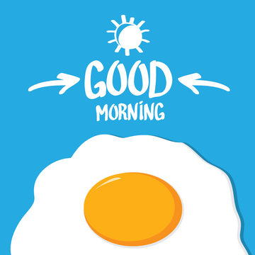Fried Egg vector . good morning concept.