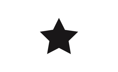 Vector star symbol icon on flat background