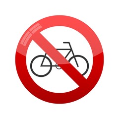 No bicycle sign, Vector illustration