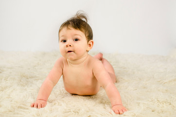 adorable baby girl naked