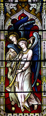 Fototapeta premium Angels making music (stained glass)