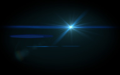 Lens Flare distant blue star